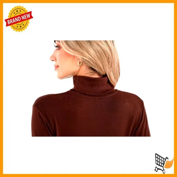 Women's Turtleneck Thermal Tops 5-Pack Cotton Blend Base Layer Long Sleeve - Picture 7 of 7